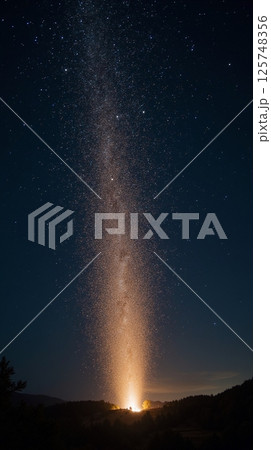 一生に一度の幻想的な流星 125748356