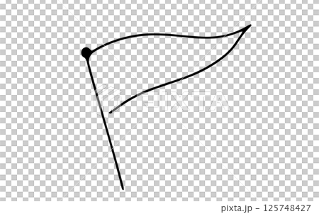三角旗框手繪插畫 125748427