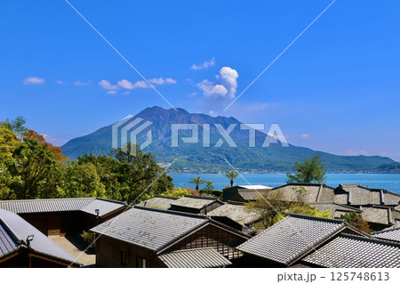 仙巌園・御殿と桜島（鹿児島県・鹿児島市） 125748613