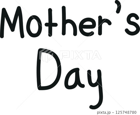 Mother's Day celebration text in playful font style. mother's day concept Mother's Day celebration text in playful font style. mother's day concept 125748780
