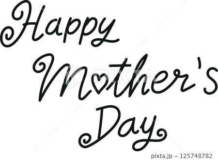 Happy Mother's Day text in elegant script font. mother's day concept 125748782