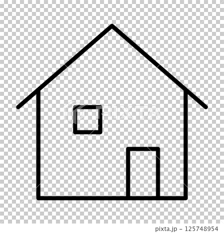 House line icon, home icon for real estate and web House line icon, home icon for real estate and web 125748954