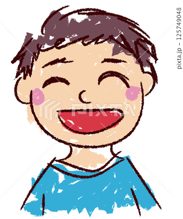子供が書いた落書きタッチのお父さんの似顔絵のベクターイラスト 子供が書いた落書きタッチのお父さんの似顔絵のベクターイラスト 125749048