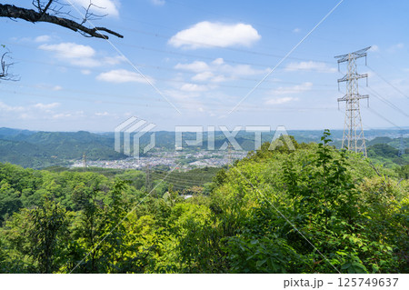 今熊山の登山道から見た景色(東京都八王子市) 今熊山の登山道から見た景色(東京都八王子市) 125749637