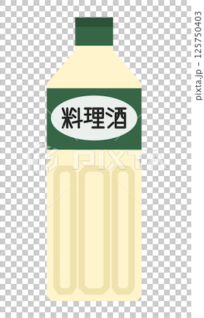 料理酒のシンプルなイラスト 料理酒のシンプルなイラスト 125750403
