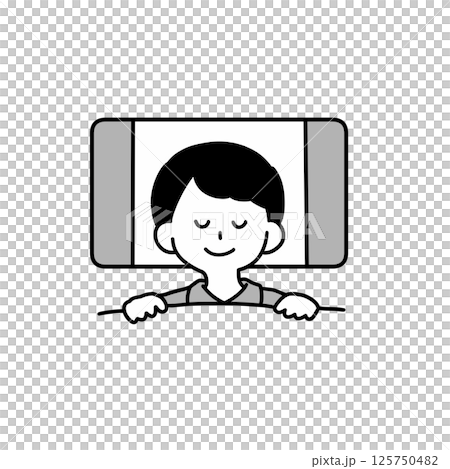 Illustration material of a sleeping person Illustration material of a sleeping person 125750482