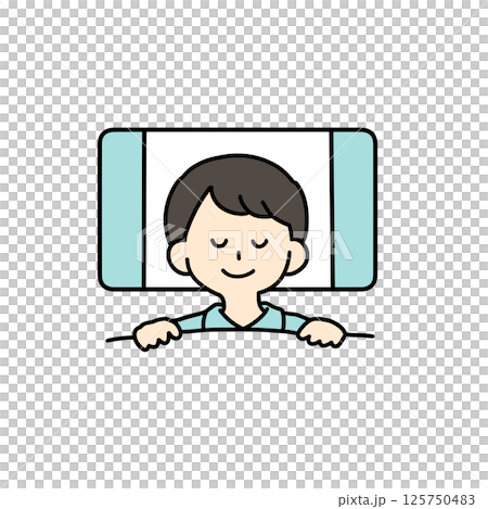 寝ている人のイラスト 125750483