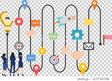 新規事業を始めるイラスト 125750790