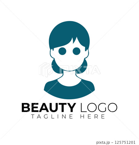 Abstract Vector Woman Beauty Salon Logo Design Template 125751201