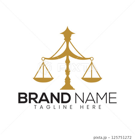 Abstract Vector Justice Scale Icon Set Design Template 125751272