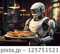 食事を運ぶロボット 125751521