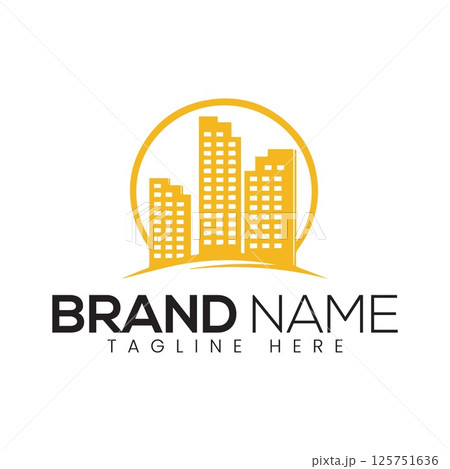Real Estate Vector Logo Design Template. Real Estate Logo Design 125751636
