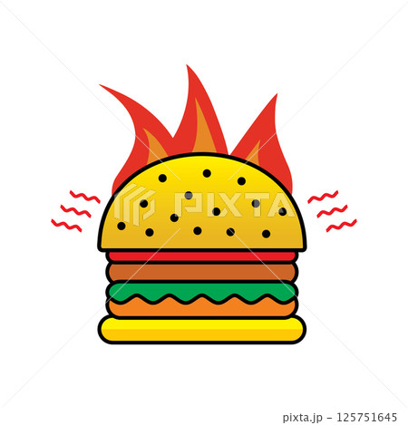 Abstract Vector Burger Pack Icon Design Template Abstract Vector Burger Pack Icon Design Template 125751645