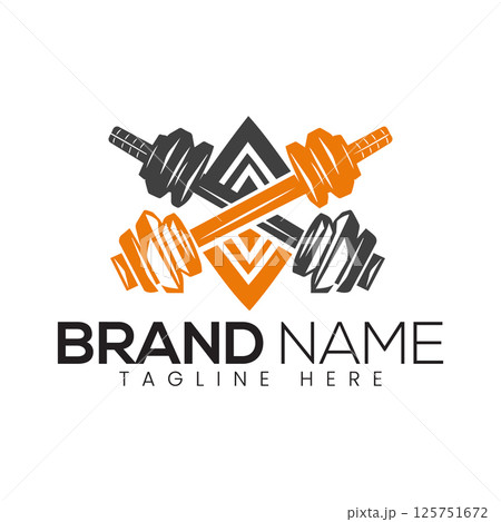 Abstract Vector Gym or Fitness Logo Design Template 125751672