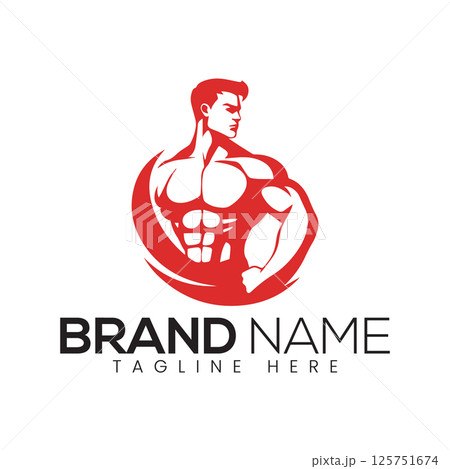 Abstract Vector Gym or Fitness Logo Design Template 125751674
