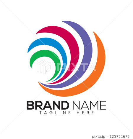 Abstract Vector Colorful Swirl Icon or Logo Design Template Abstract Vector Colorful Swirl Icon or Logo Design Template 125751675