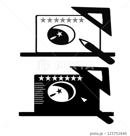 writing icon on monitor vectors illustration symbol design writing icon on monitor vectors illustration symbol design 125752840