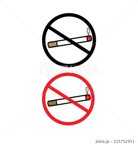 no smoking icon vector illustration symbol design 125752951