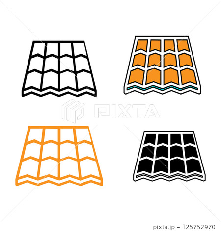 house tile roof icon vector illustration symbol design 125752970