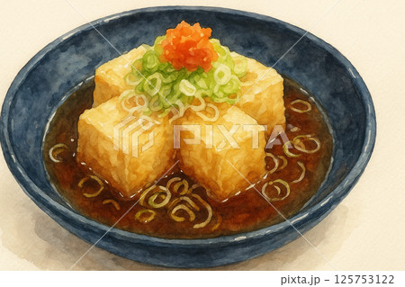 揚げ出し豆腐のイラスト_2 揚げ出し豆腐のイラスト_2 125753122