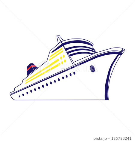 vector icon cruise ship illustration symbol 125753241