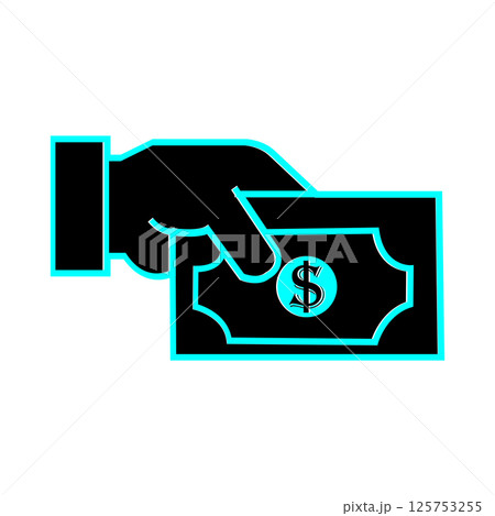 hand dollar money icon illustration symbol design 125753255