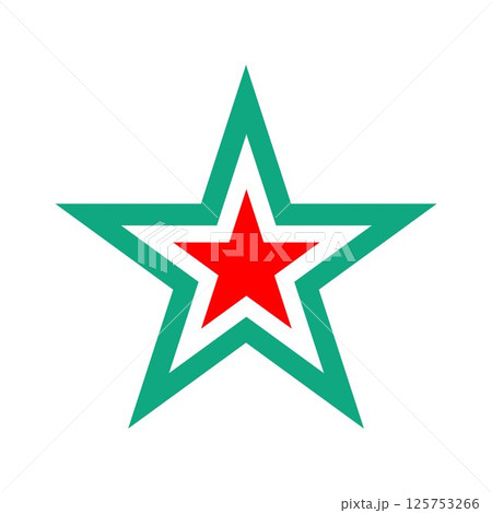 Illustration star on white background	 Illustration star on white background	 125753266