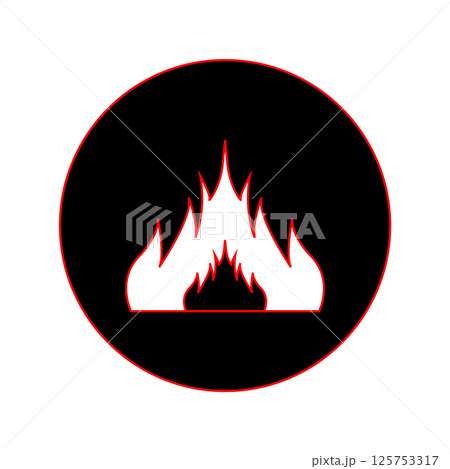 fire vector icon simple illustration 125753317