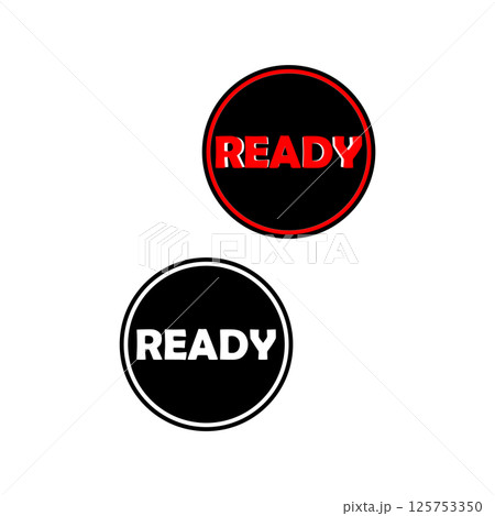 vector icon ready button vector icon ready button 125753350