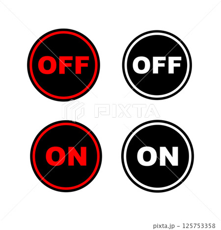vector icon of on off buttonのイラスト素材 [125753358] - PIXTA