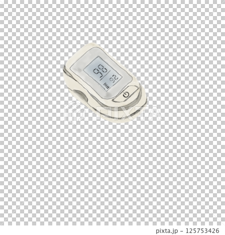 Hand-drawn illustration of a pulse oximeter (SPO2 measurement) Hand-drawn illustration of a pulse oximeter (SPO2 measurement) 125753426