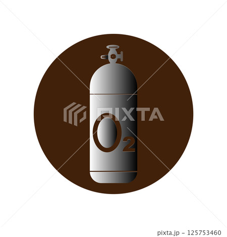vector symbol illustration, oxygen cylinder icon 125753460