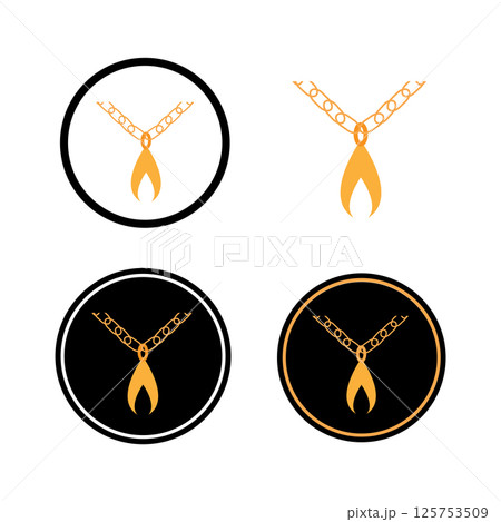 jewelry necklace icon, symbol illustration jewelry necklace icon, symbol illustration 125753509