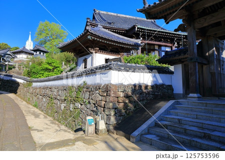 【長崎県】寺院と教会の見える風景(平戸ザビエル記念教会) 【長崎県】寺院と教会の見える風景(平戸ザビエル記念教会) 125753596