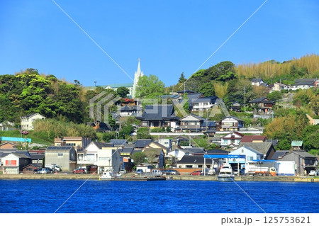 【長崎県】快晴の平戸港 【長崎県】快晴の平戸港 125753621