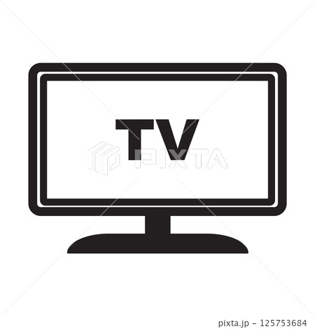 TELEVISION SYMBOL ILLUSTRATION ICON 125753684