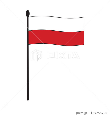 POLAND FLAG ICON IMAGE 125753720