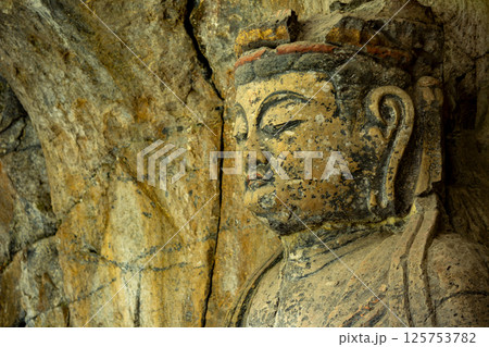 臼杵石仏の大日如来像 臼杵石仏の大日如来像 125753782