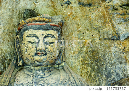 臼杵石仏の大日如来像 臼杵石仏の大日如来像 125753787