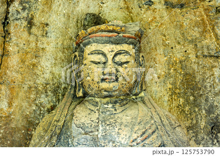 臼杵石仏の大日如来像 臼杵石仏の大日如来像 125753790