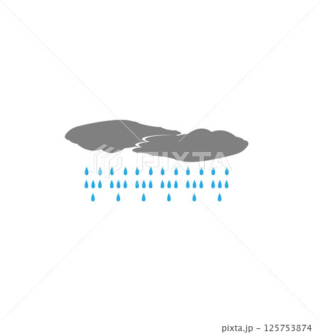 rain and cloud icon vectors illustration rain and cloud icon vectors illustration 125753874