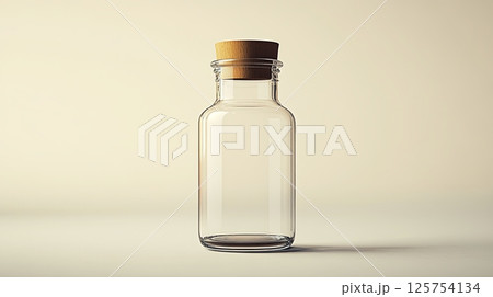 Vintage Glass Bottle with Cork Lid - Classic Kitchen Decor 125754134