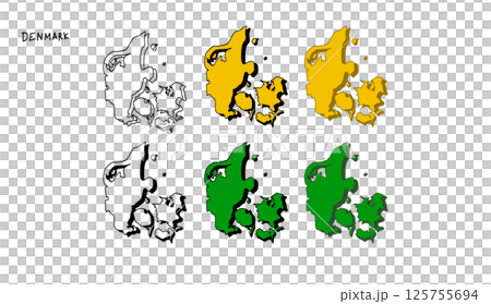 3D 丹麥地圖手繪向量插圖 1 3D 丹麥地圖手繪向量插圖 1 125755694