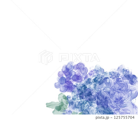 紫陽花シリーズコレクション③ー抽象アルコールインクアート 125755704