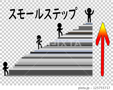スモールステップのイラスト 125755717