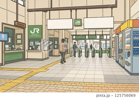 北上尾駅改札口の穏やかな日常 125756069