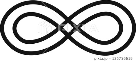 Double infinity symbol is representing eternity, limitlessness, boundless, endless and uninterrupted, continuous flow, immortality, everlasting 125756619