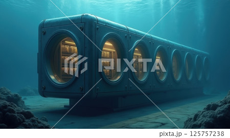 Submerged data center using ocean cooling for sustainable operation 125757238