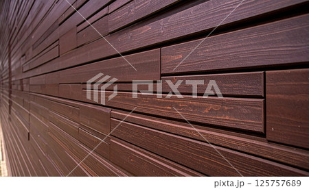 《AI画像》焦茶色の外壁 125757689