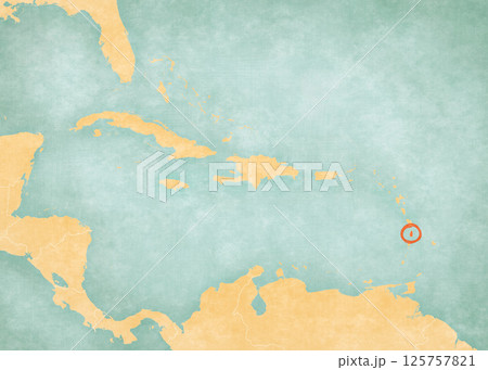 Map of Caribbean islands - Saint Lucia 125757821